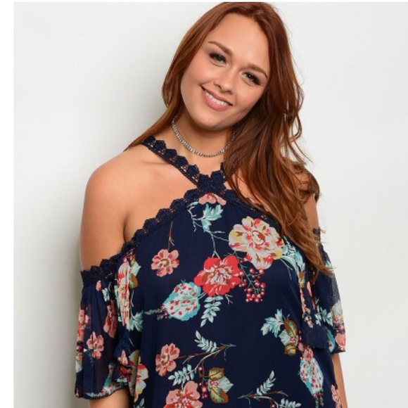 ❗️ONLY 1 LEFT❗️FLORAL OFF SHOULDER DRESS - Picture 3 of 4